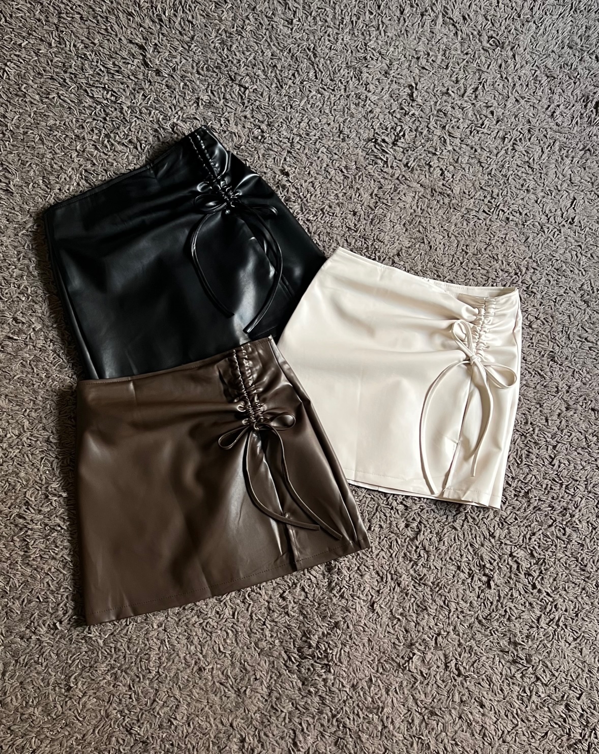 Kode: 3465 (Leather skort) Hitam - Image 6