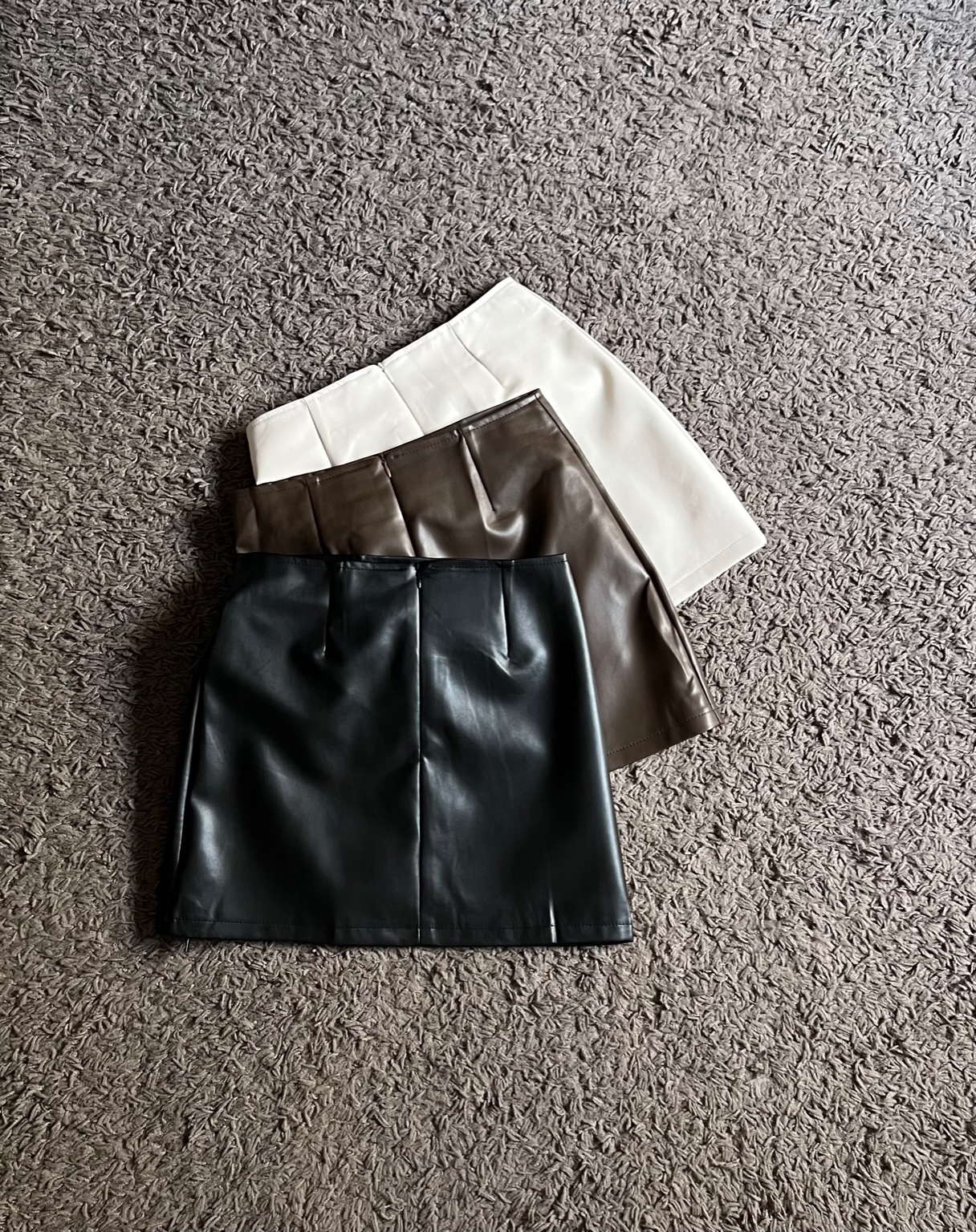Kode: 3465 (Leather skort) Hitam - Image 5