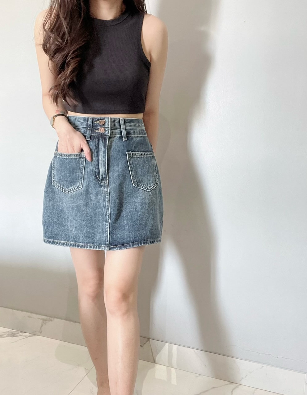 Kode: 3496 (Denim skort)