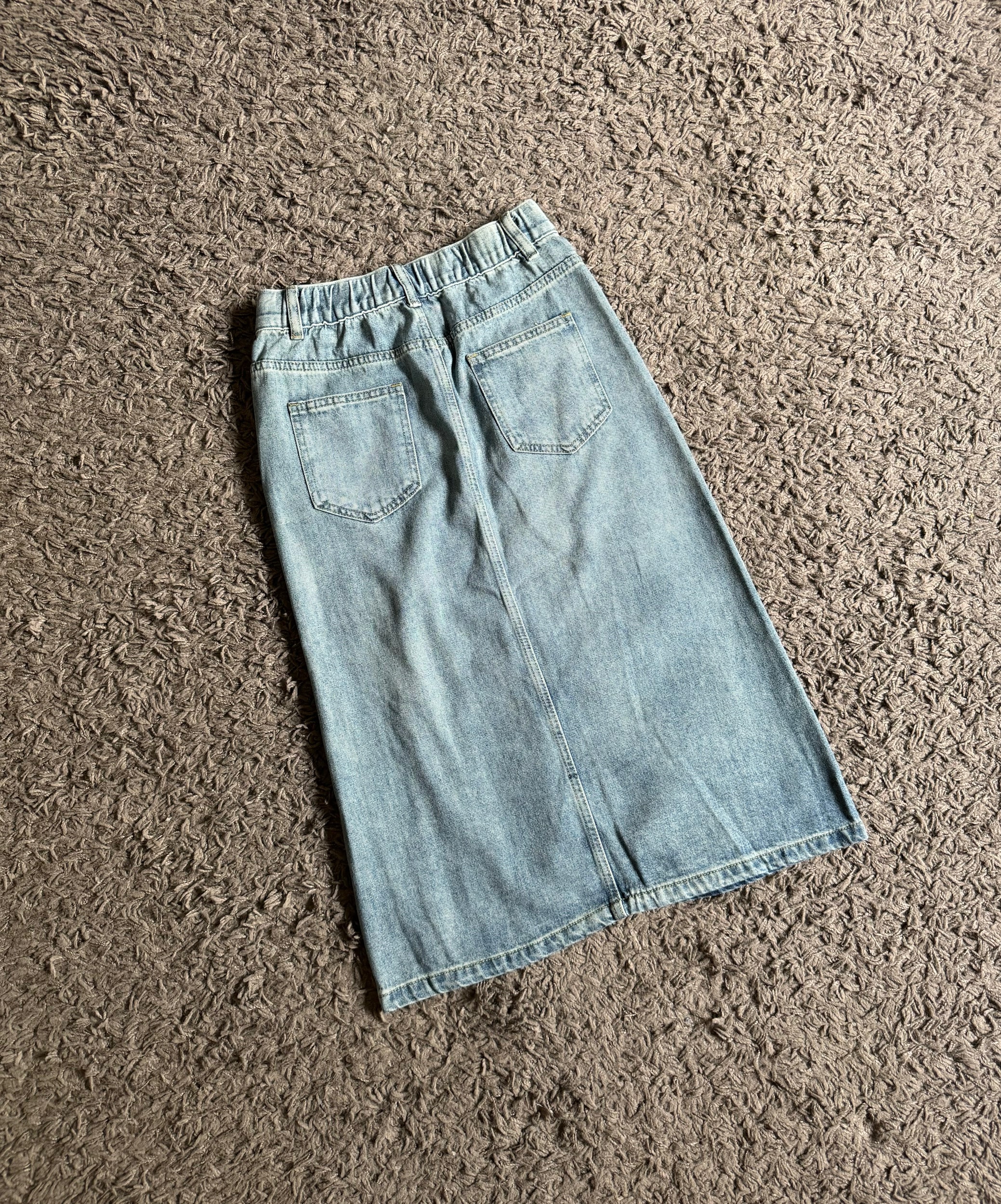 Kode: 3569 (Denim midi slit skirt) - Image 4