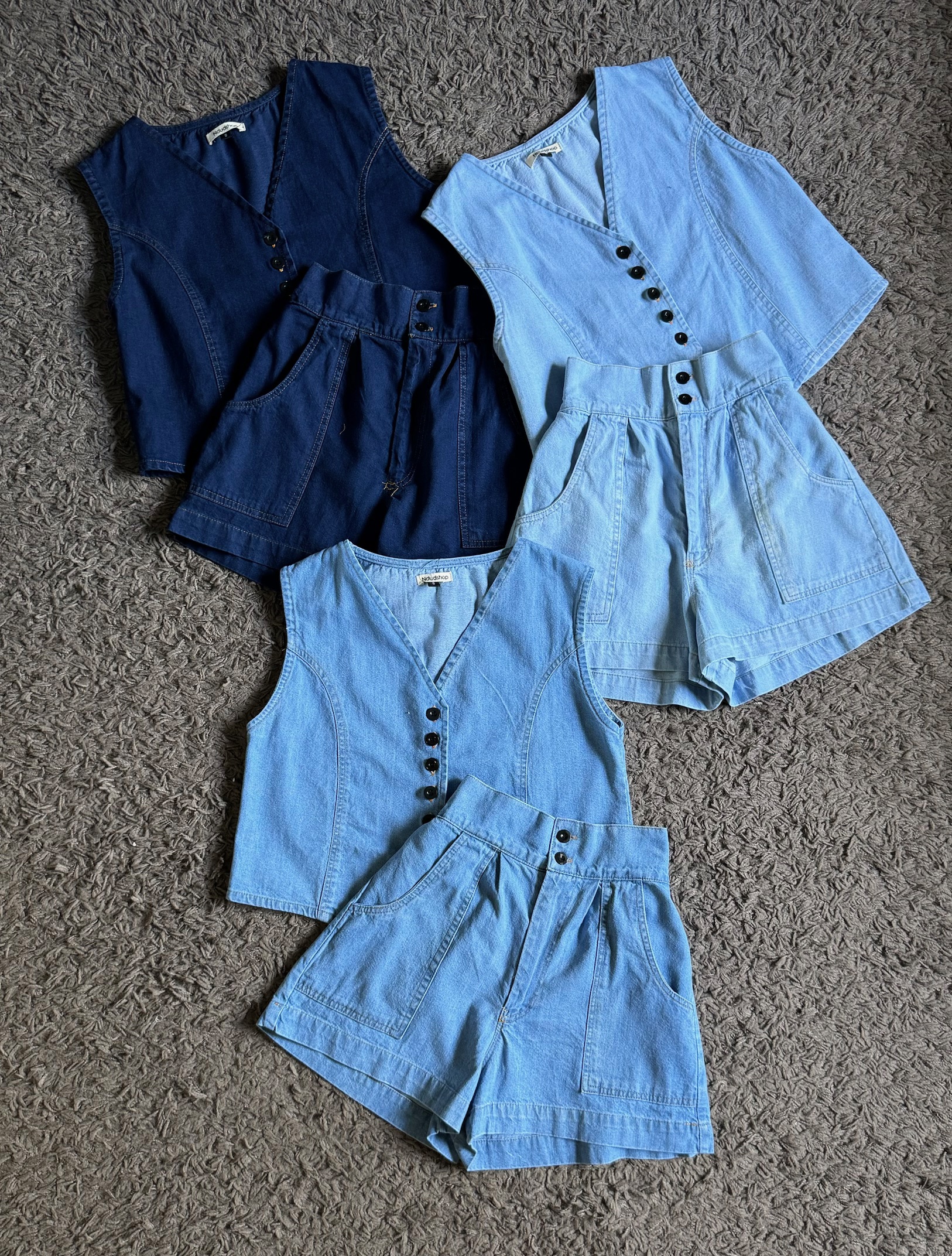 Kode: 3694 (Denim set) Biru - Image 3