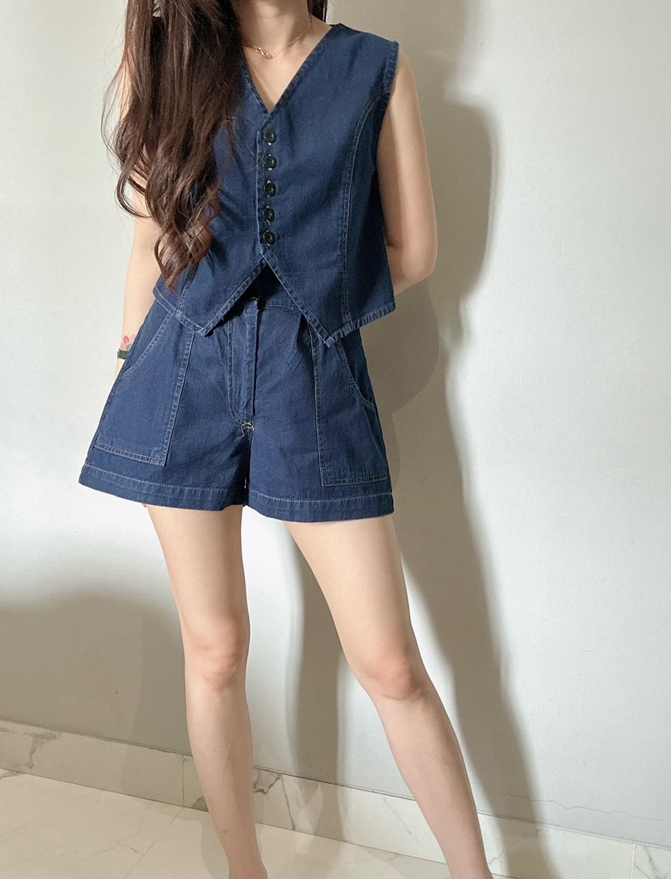 Kode: 3694 (Denim set) Biru - Image 2