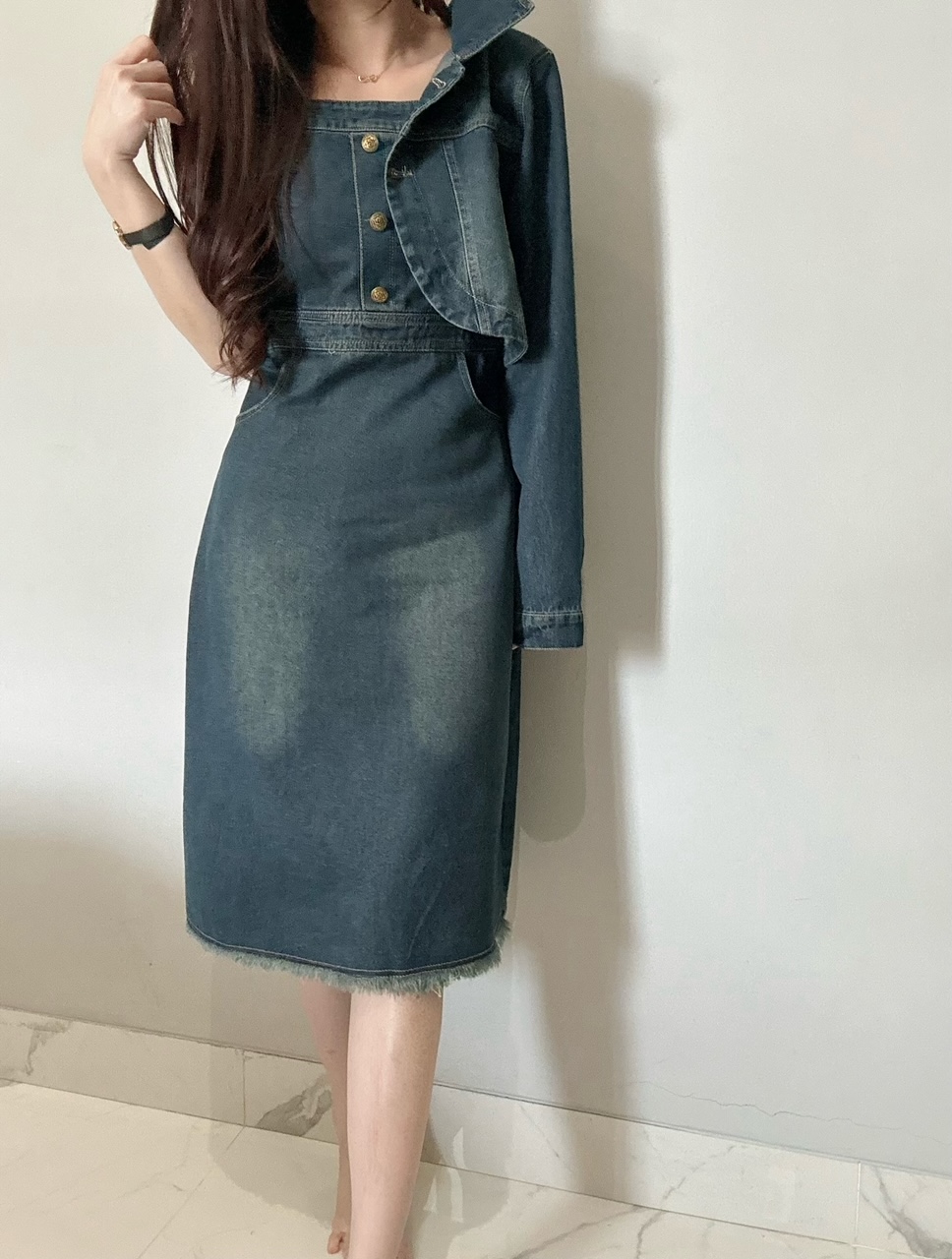 Kode: 3721 (Denim set) Denim Blue