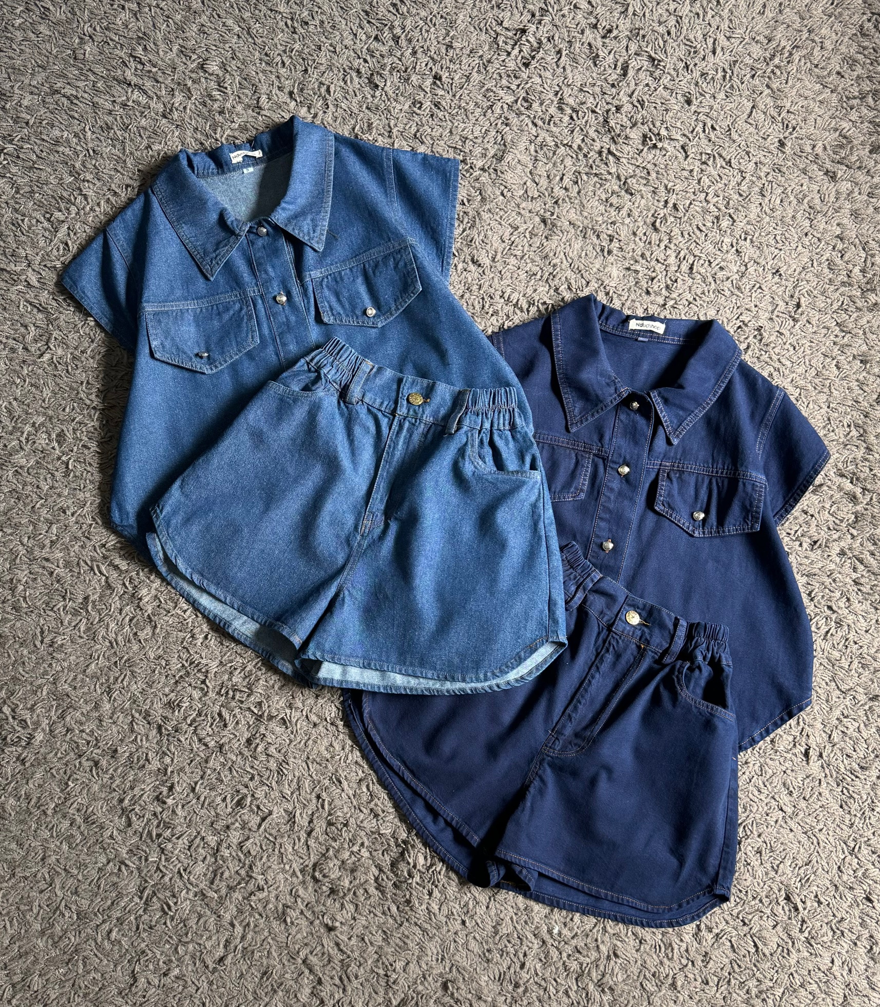 Kode: 3760 (Denim set) Navy - Image 2