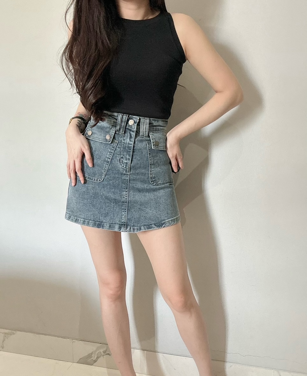 Kode: 3976 (Denim skort)