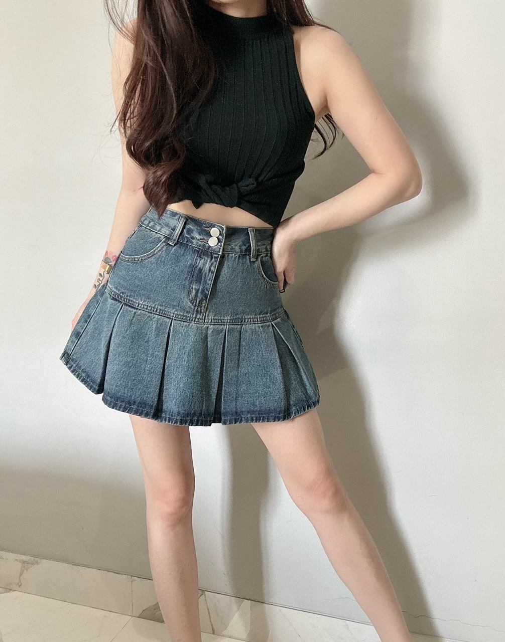 Kode: 4220 (Denim skort) - Image 2