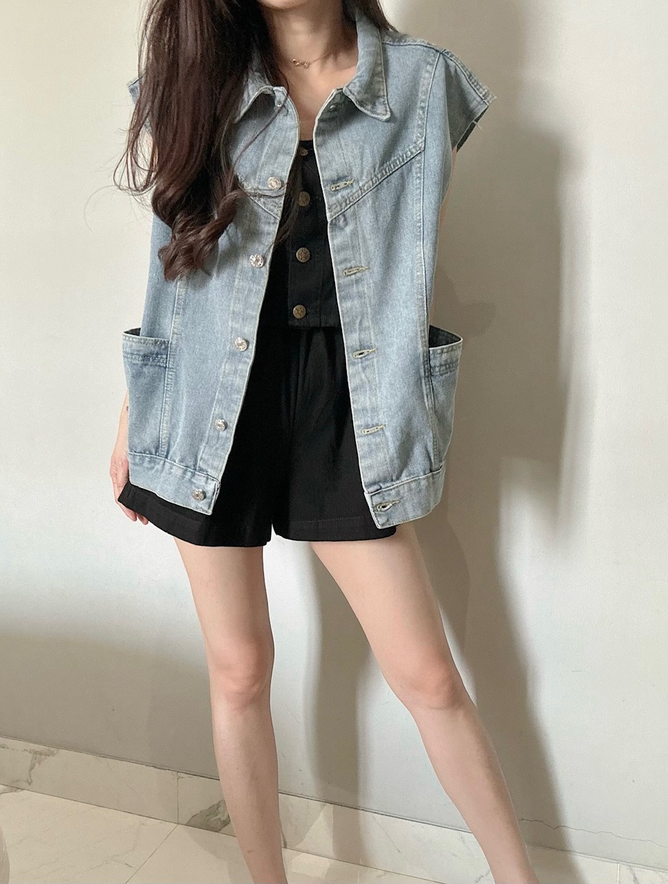 Kode: 4221 (Oversized denim vest) - Image 3