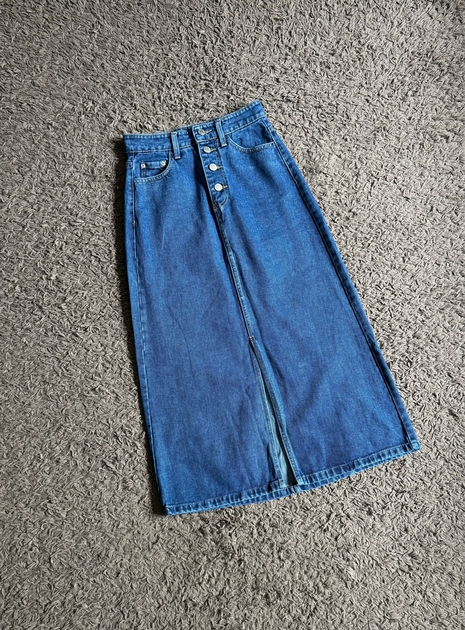 Kode: 4244 (Denim slit skirt) - Image 3