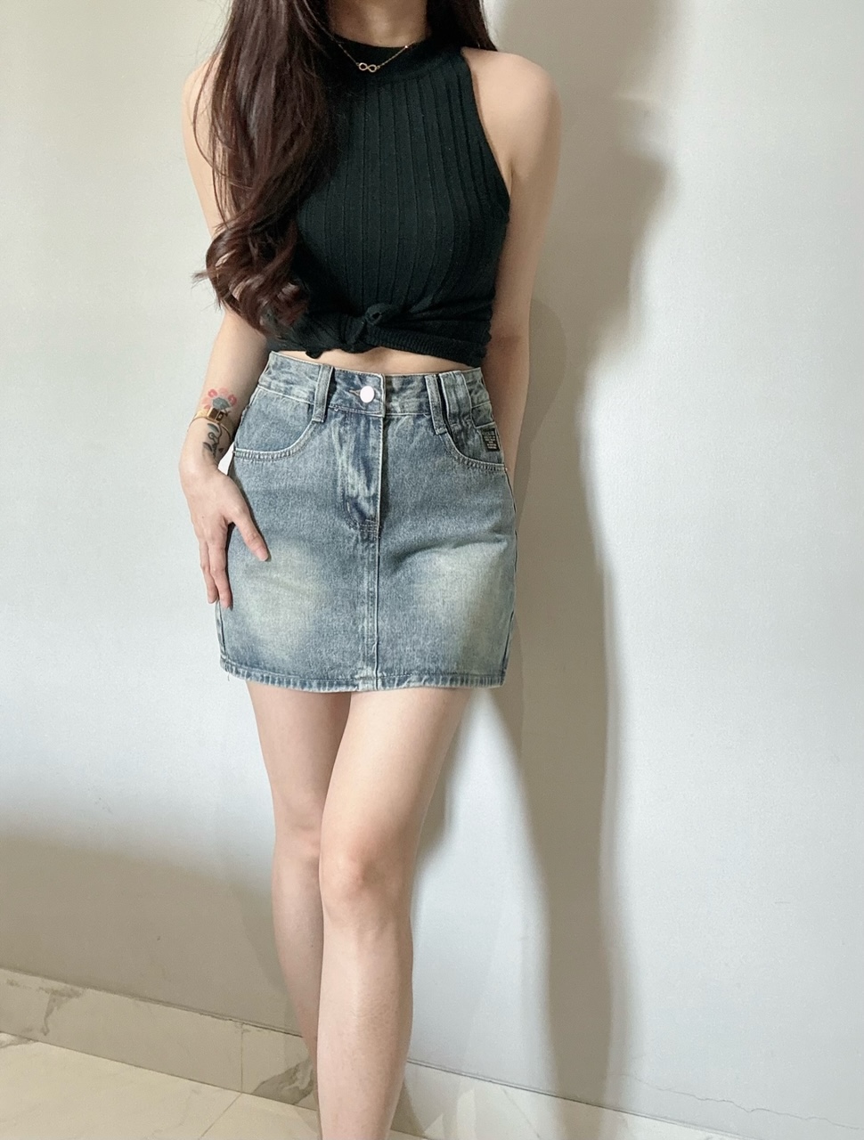 Kode: 4257 (Denim skort) - Image 2