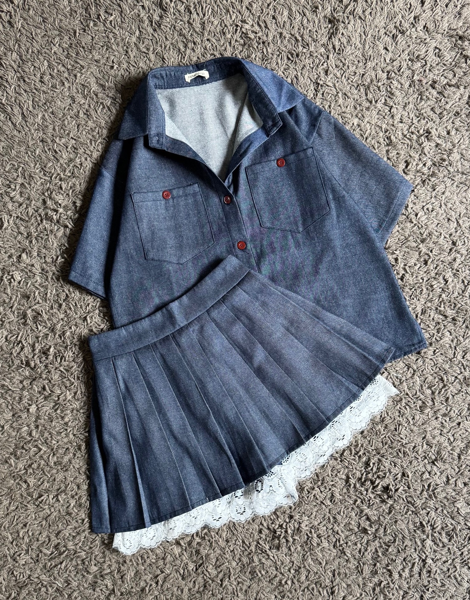 Kode: 4367 (Denim skort set) - Image 3