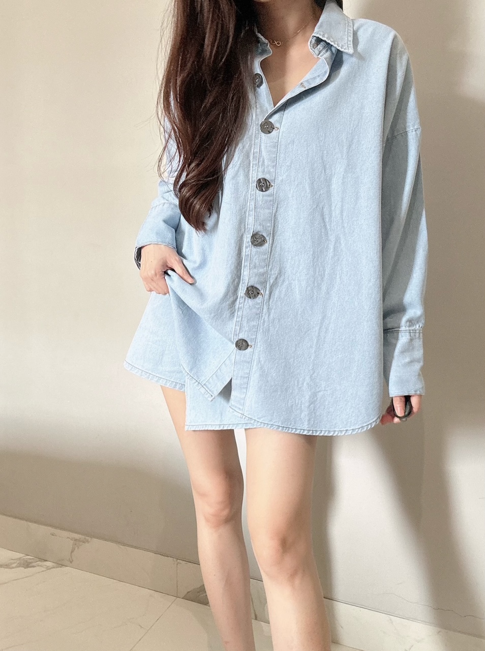 Kode: 4408 (Denim set) Biru - Image 3