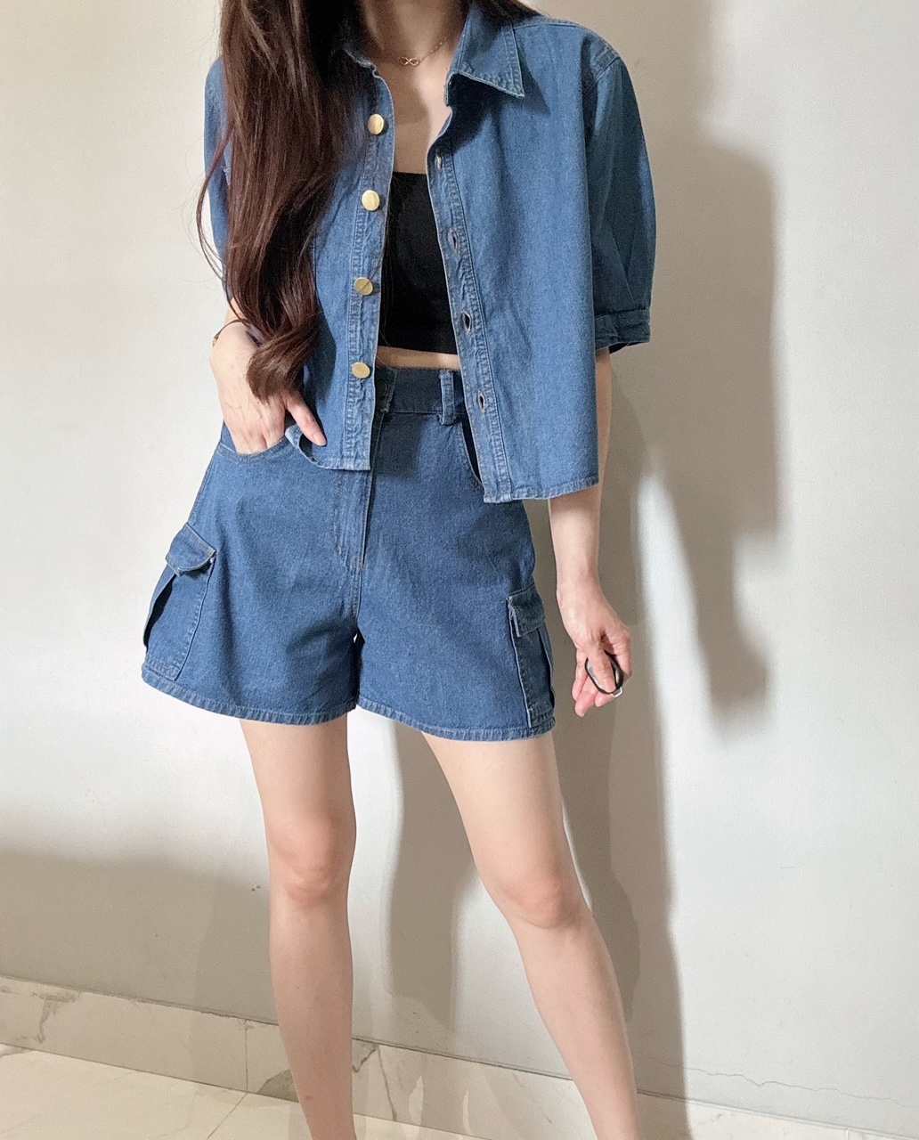 Kode: 4508 (Denim set) Snow Blue - Image 2