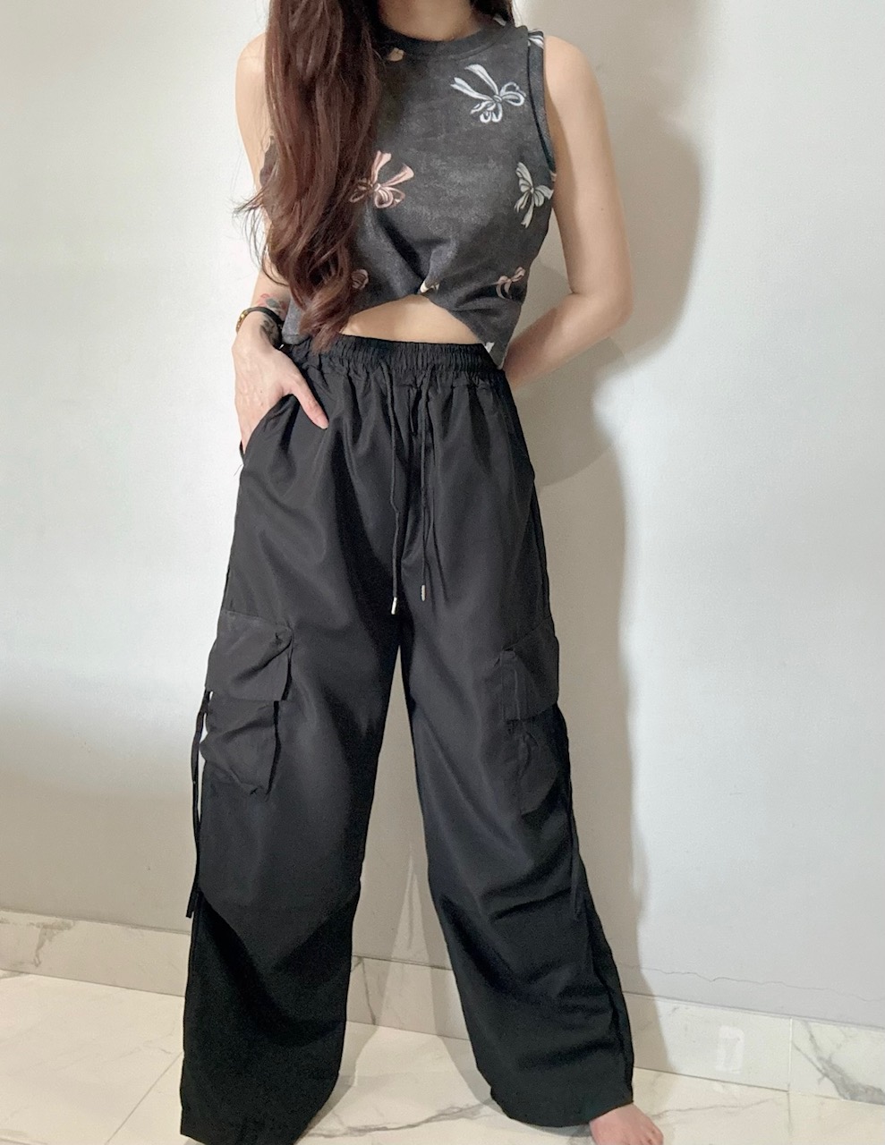 Kode: 4447 (Cargo pants) Hitam
