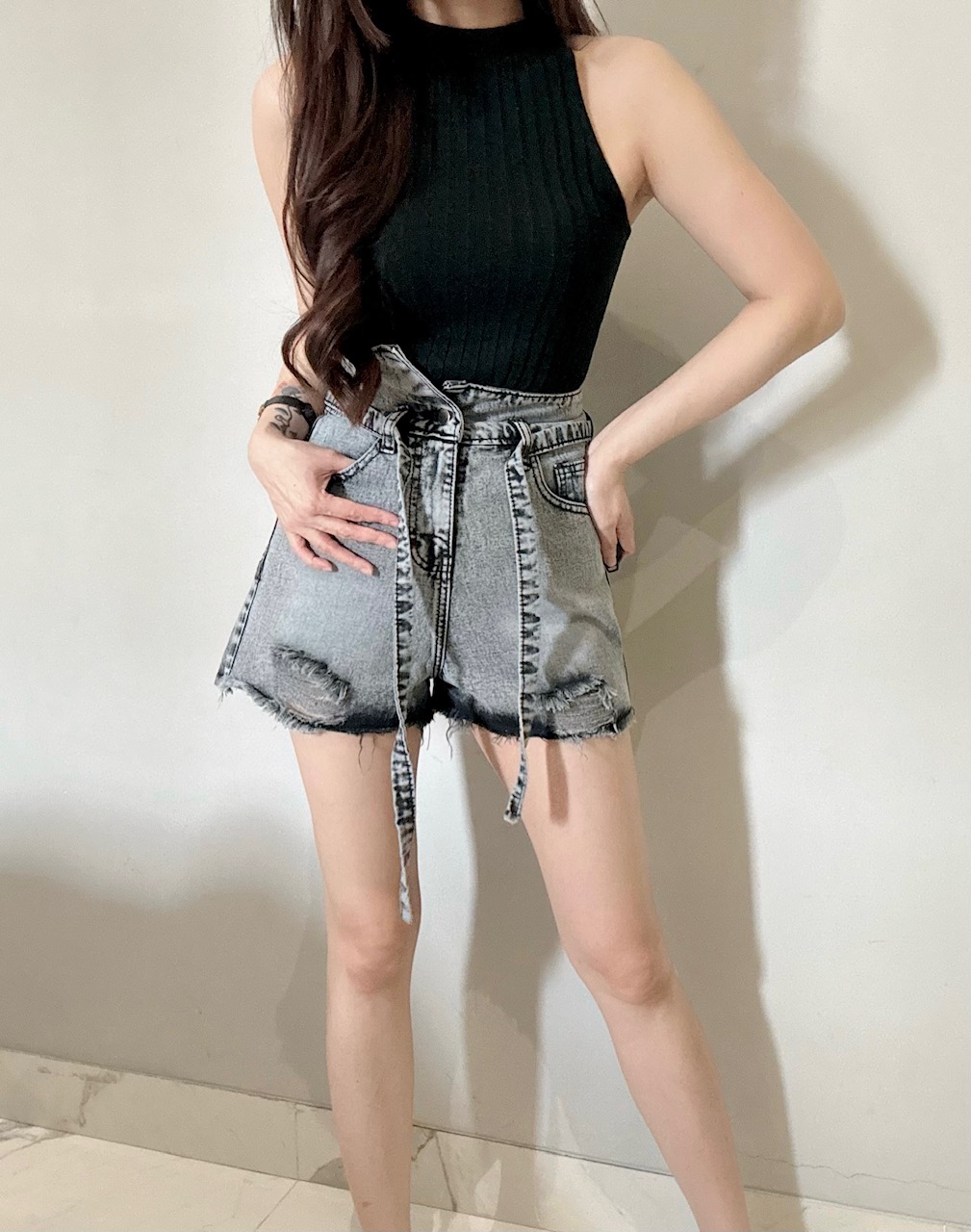 Kode: 4457 (Hw shorts) Snow Black