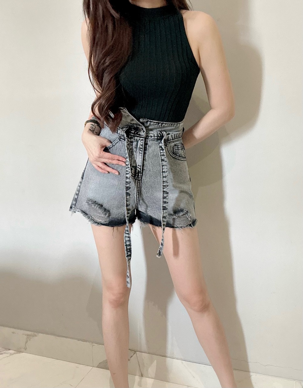 Kode: 4457 (Hw shorts) Snow Black - Image 2
