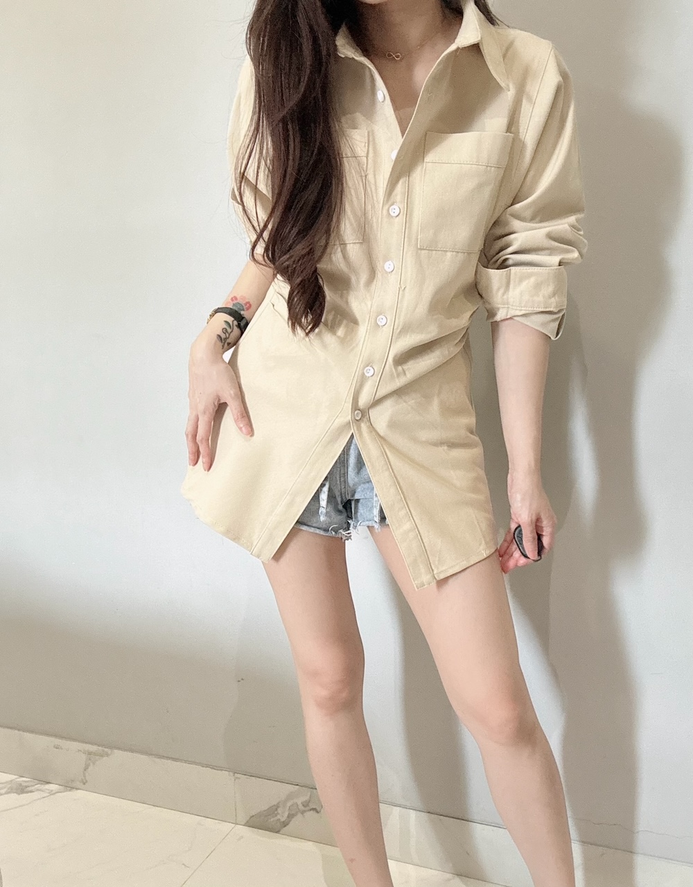 Kode: 4532 (Denim shirt) Khaki