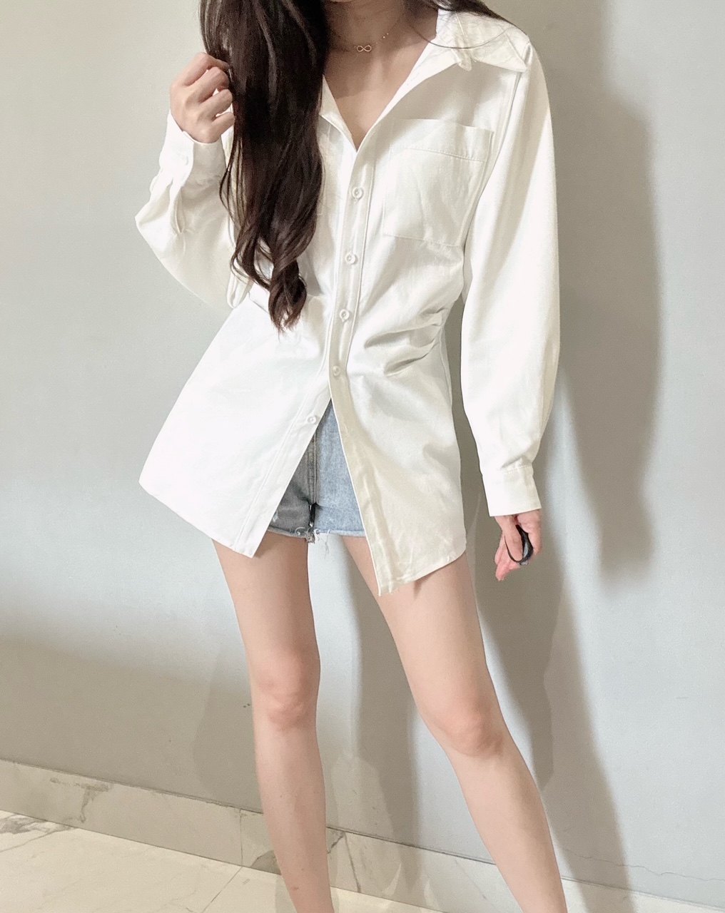 Kode: 4532 (Denim shirt) Khaki - Image 2