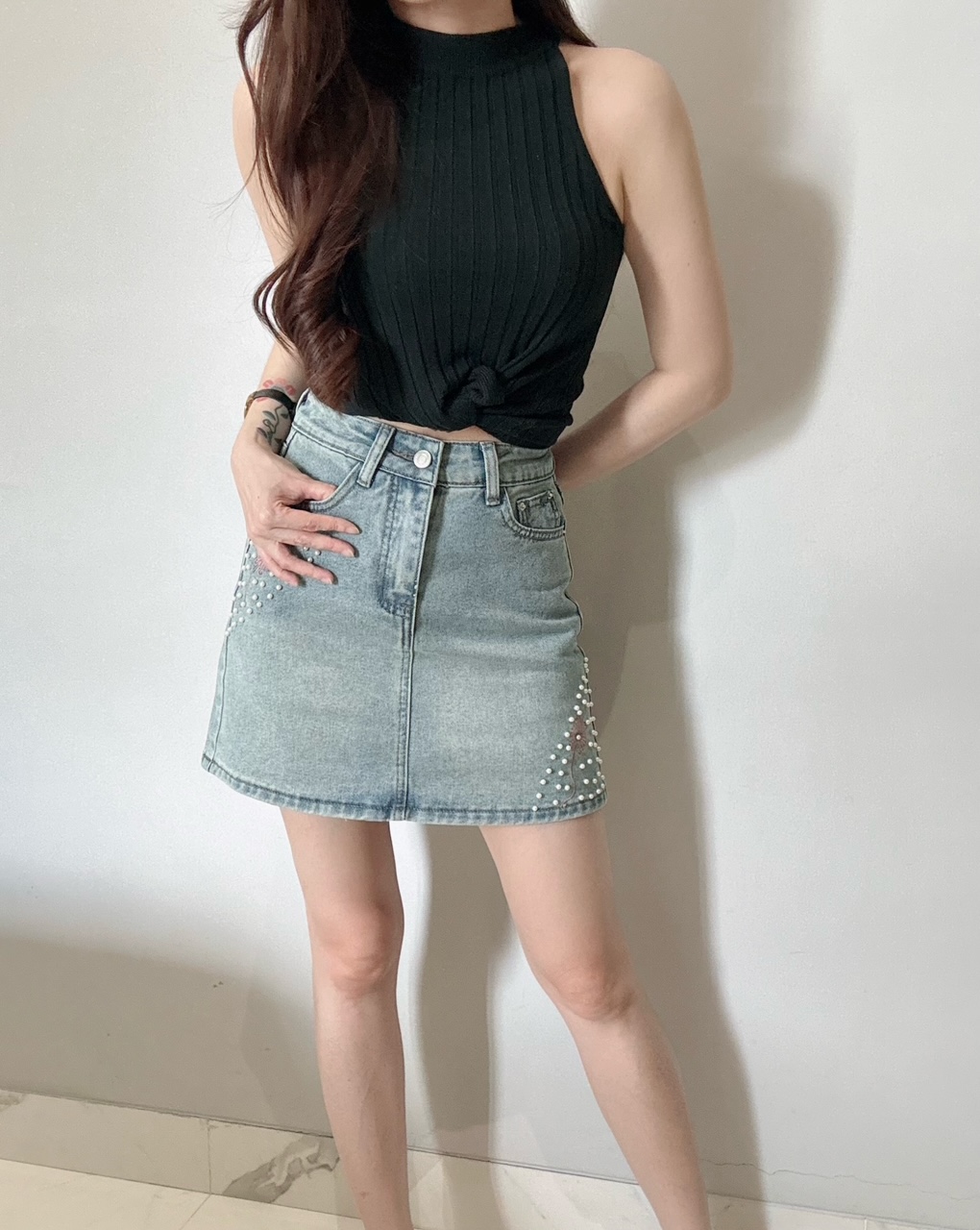 Kode: 4545 (Denim skort) - Image 2