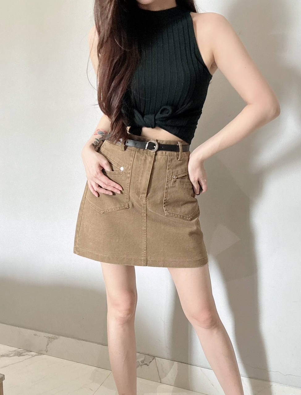 Ndudshop - Charra skort (Kode: 4658) Coklat Muda