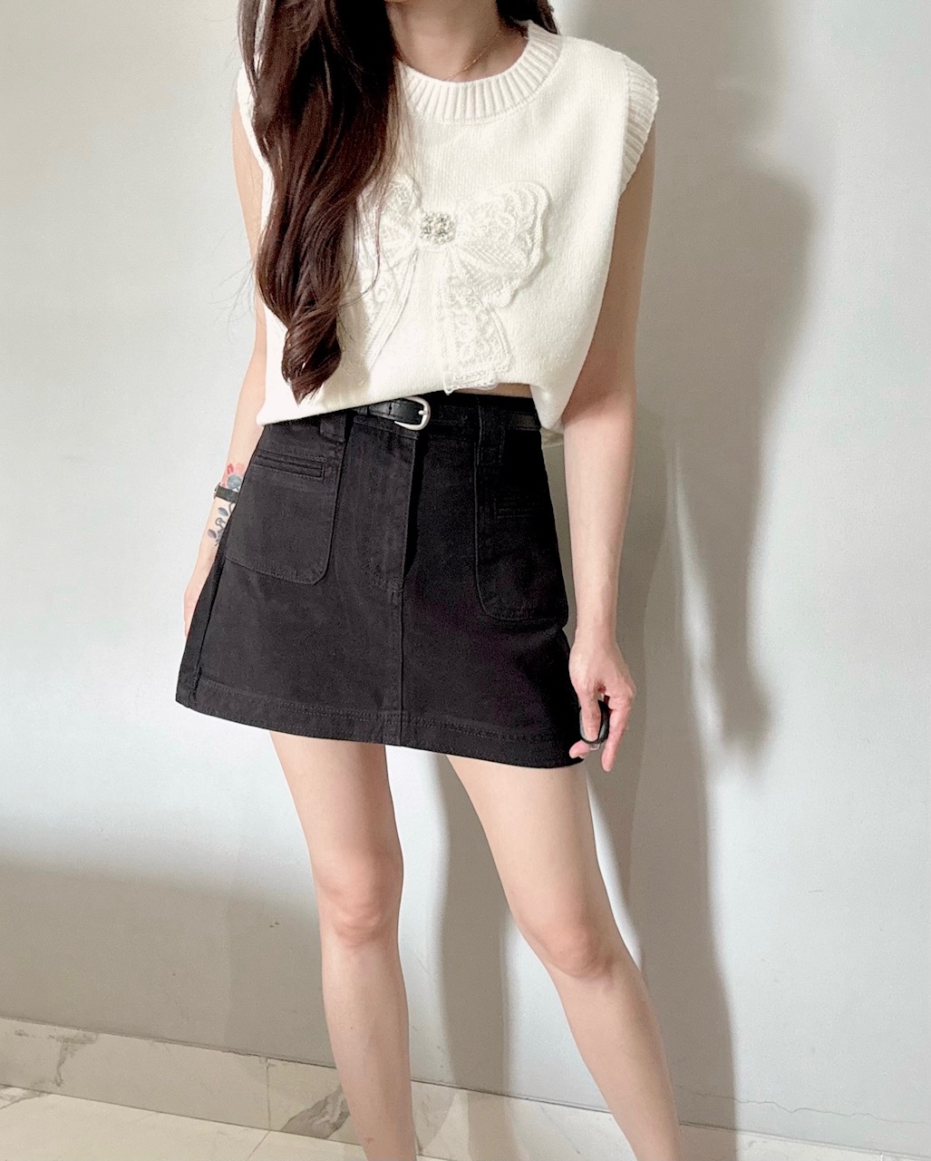 Ndudshop - Denim skort (Kode: 4612) Coklat