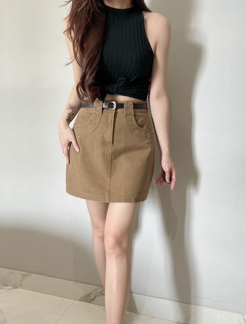 Ndudshop - Coora skort (Kode: 4667) Abu - Image 3