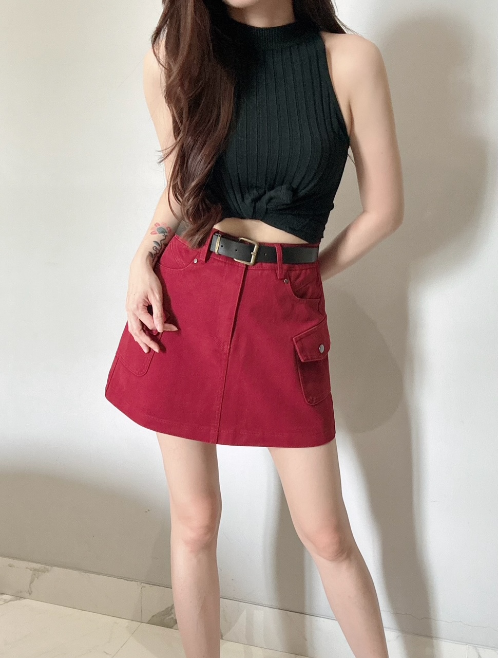 Ndudshop - Vior skort (Kode: 4650) Coklat - Image 3