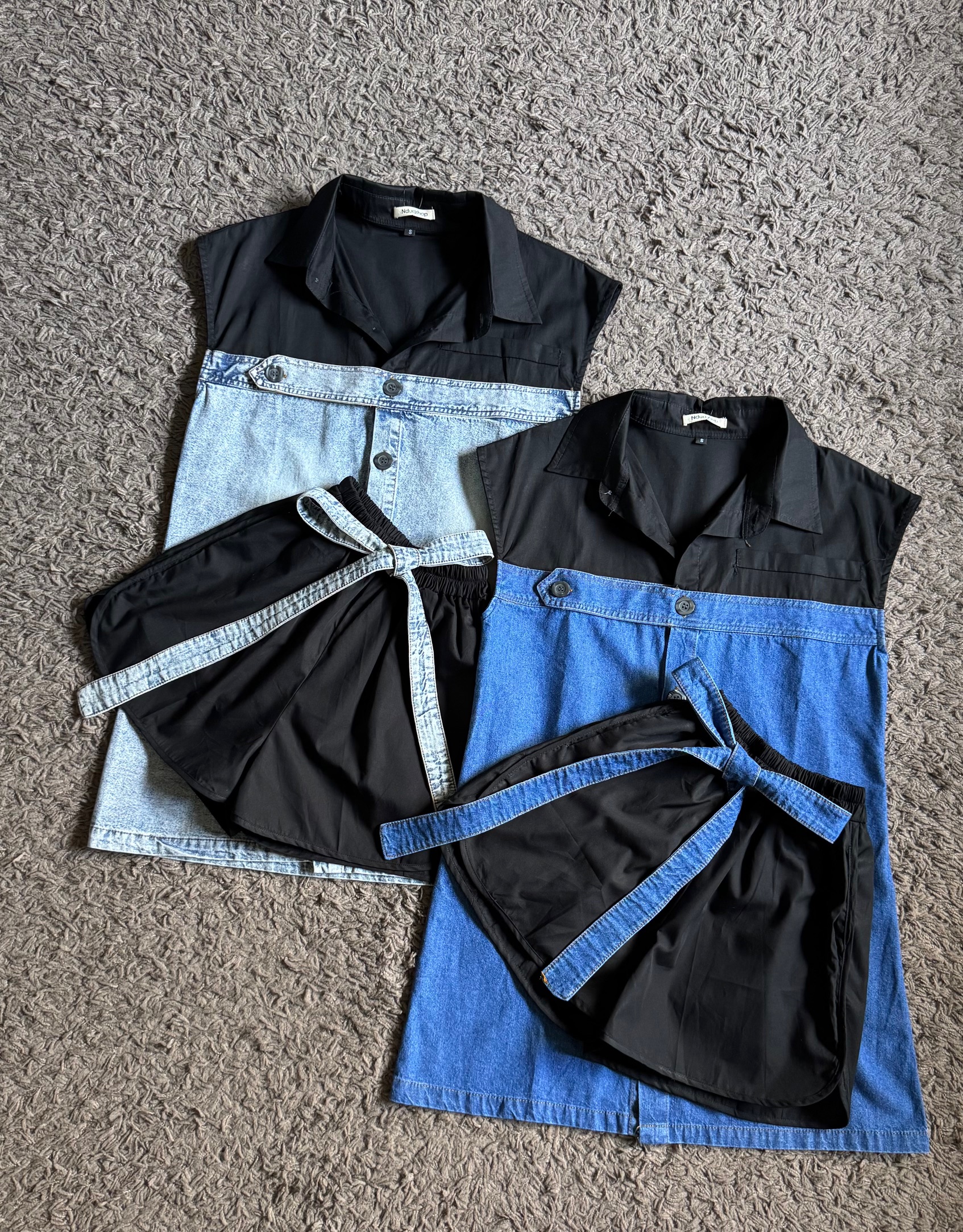 Ndudshop - Denim set (Kode: 4687) Biru Tua - Image 4