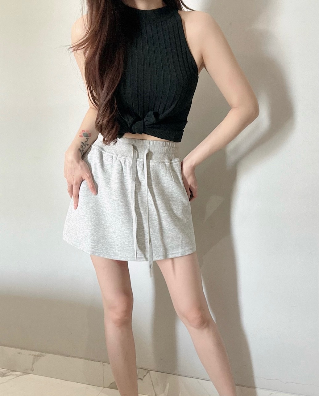 Ndudshop - Fleece skort (Kode: 4703) Hitam - Image 2
