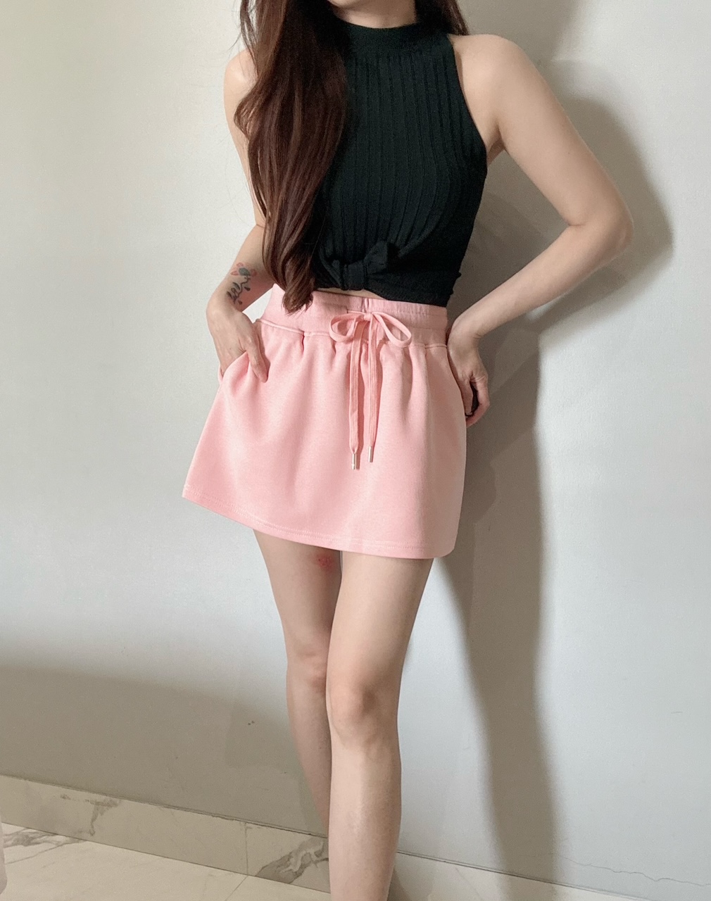 Ndudshop - Fleece skort (Kode: 4703) Hitam - Image 3