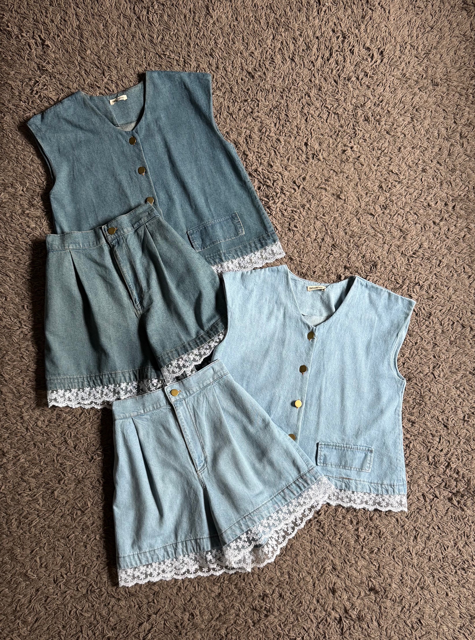 Ndudshop - Denim set (Kode: 4440) Biru - Image 3