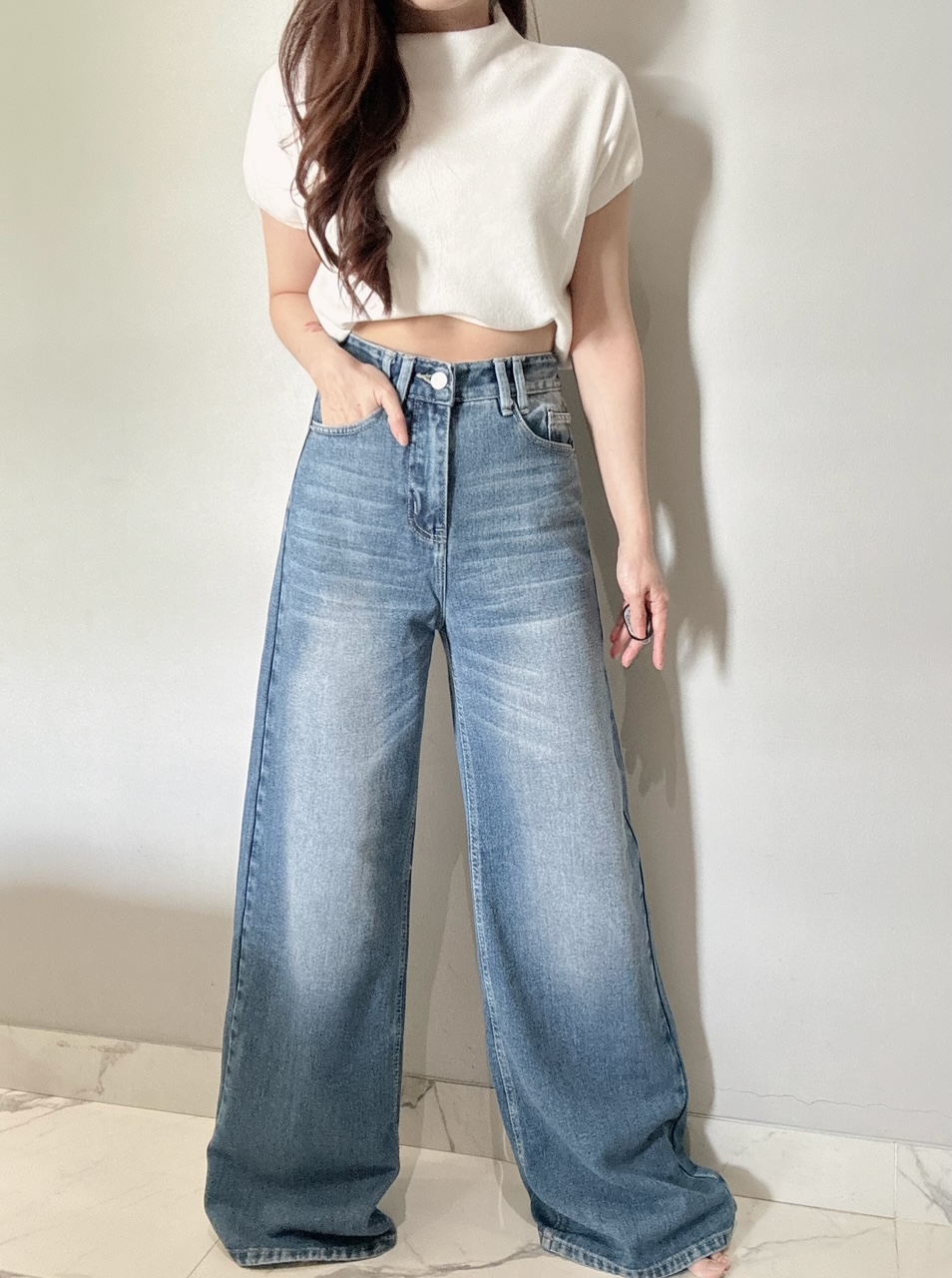 Ndudshop - Denim culotte (Kode: 4811) Biru Tua