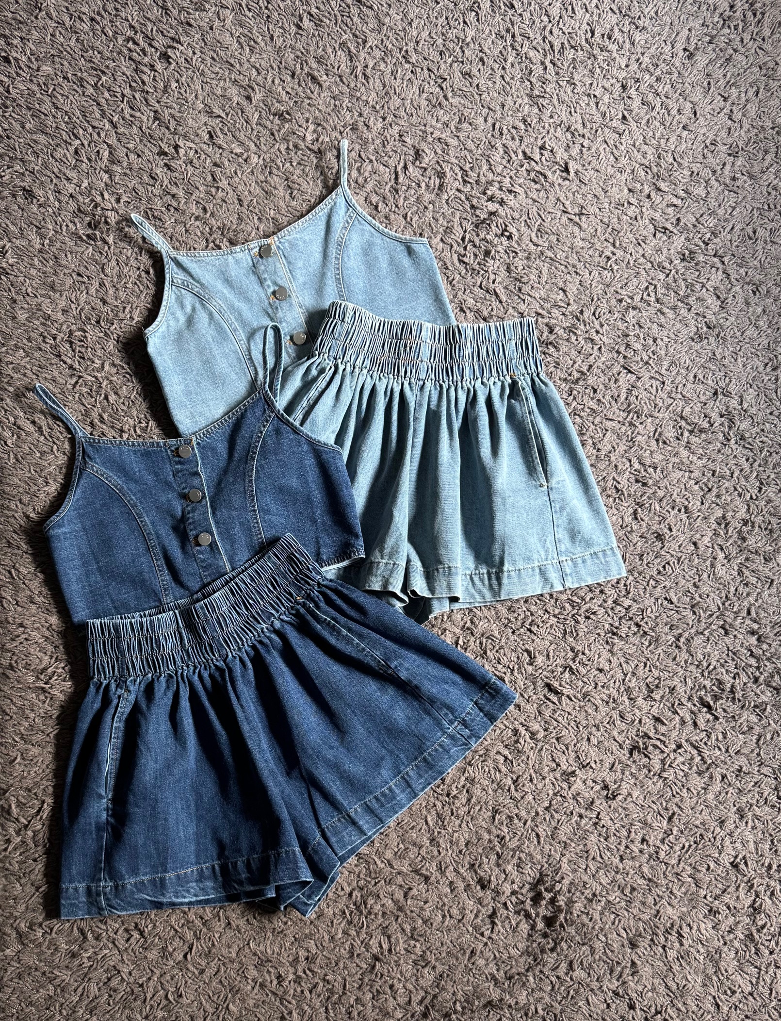 Ndudshop – Denim set (Kode: 4839) Biru Muda - Image 3