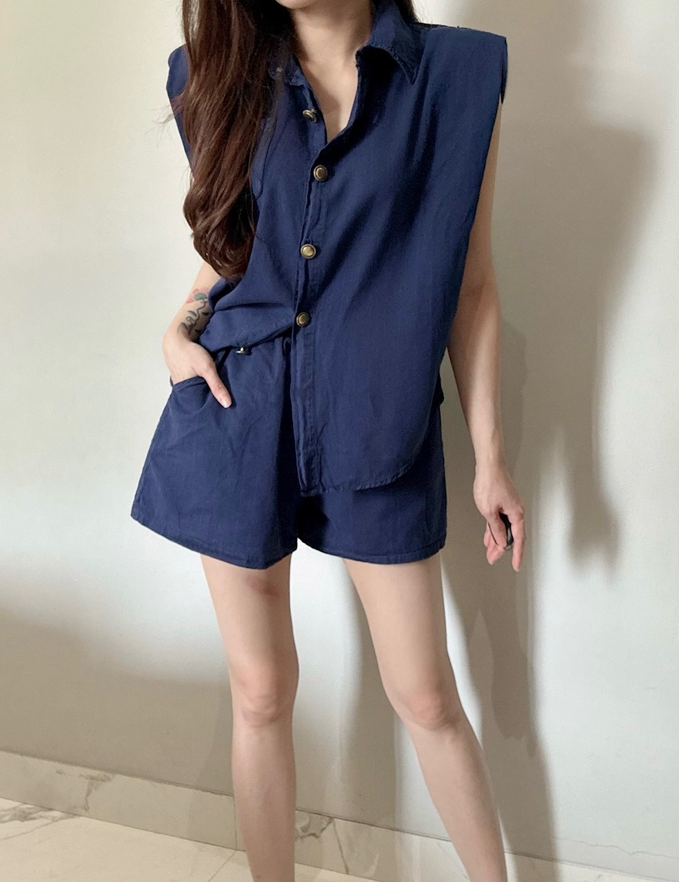 Ndudshop – Kayna set (Kode: 4849) Biru Muda - Image 2