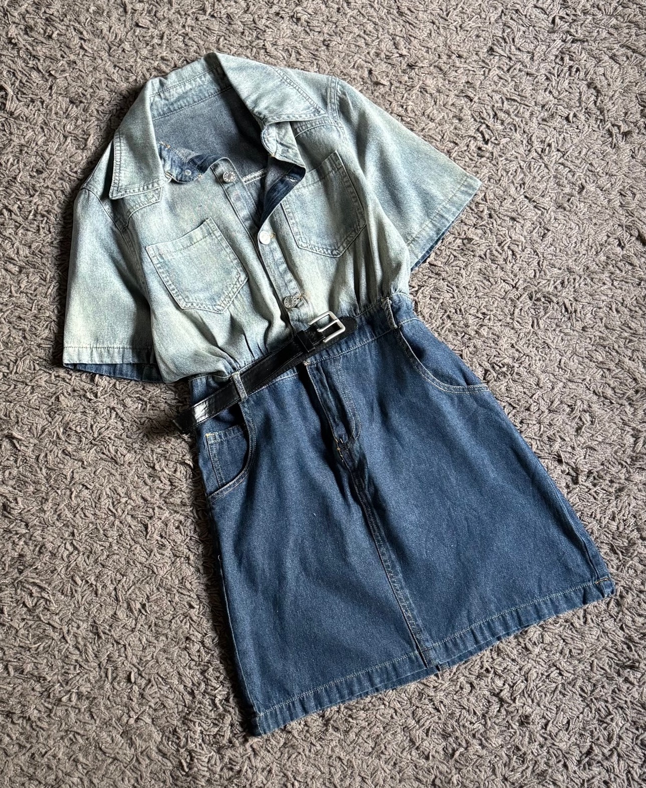 Ndudshop – Denim dress + belt (Kode: 5198) - Image 3