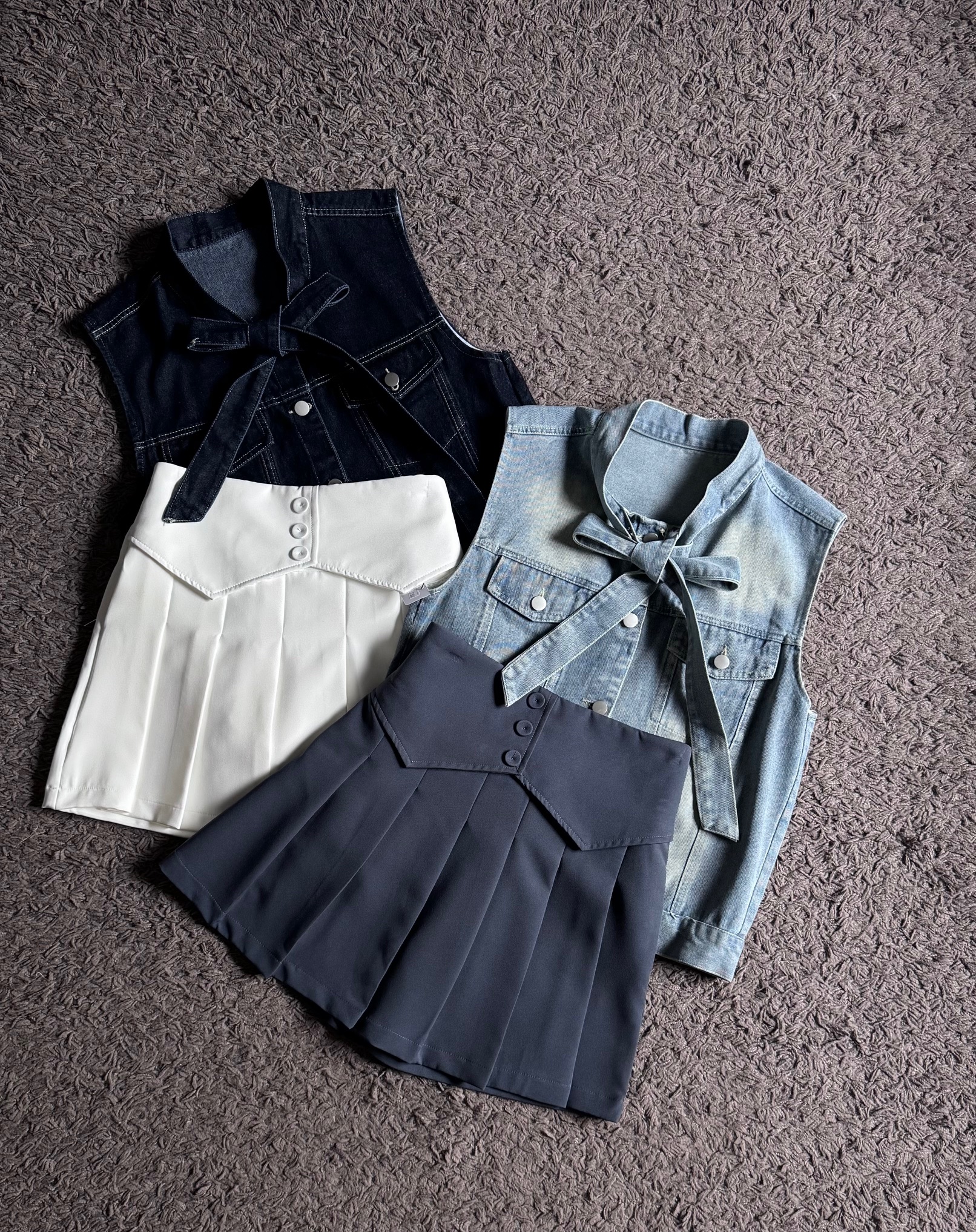 Ndudshop – Denim vest set (Kode: 5334) - Image 3