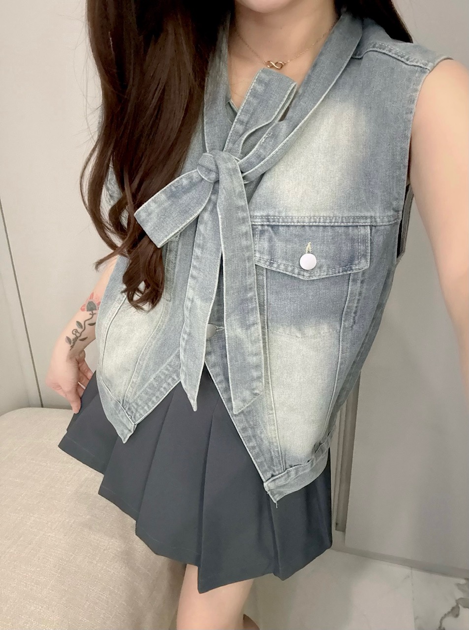 Ndudshop – Denim vest set (Kode: 5334) - Image 2