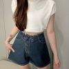 Ndudshop - Denim shorts (Kode: 5439) Biru Tua