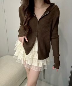 Alternative view of Ndudshop – Long sleeve knit hoodies (Kode: 5487)