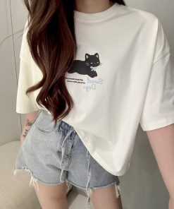 Alternative view of Ndudshop – Oversized crop tee (Kode: 5493)