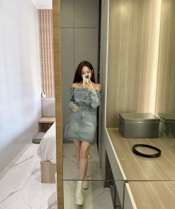 Ndudshop – Sabrina denim dress (Kode: 5548)