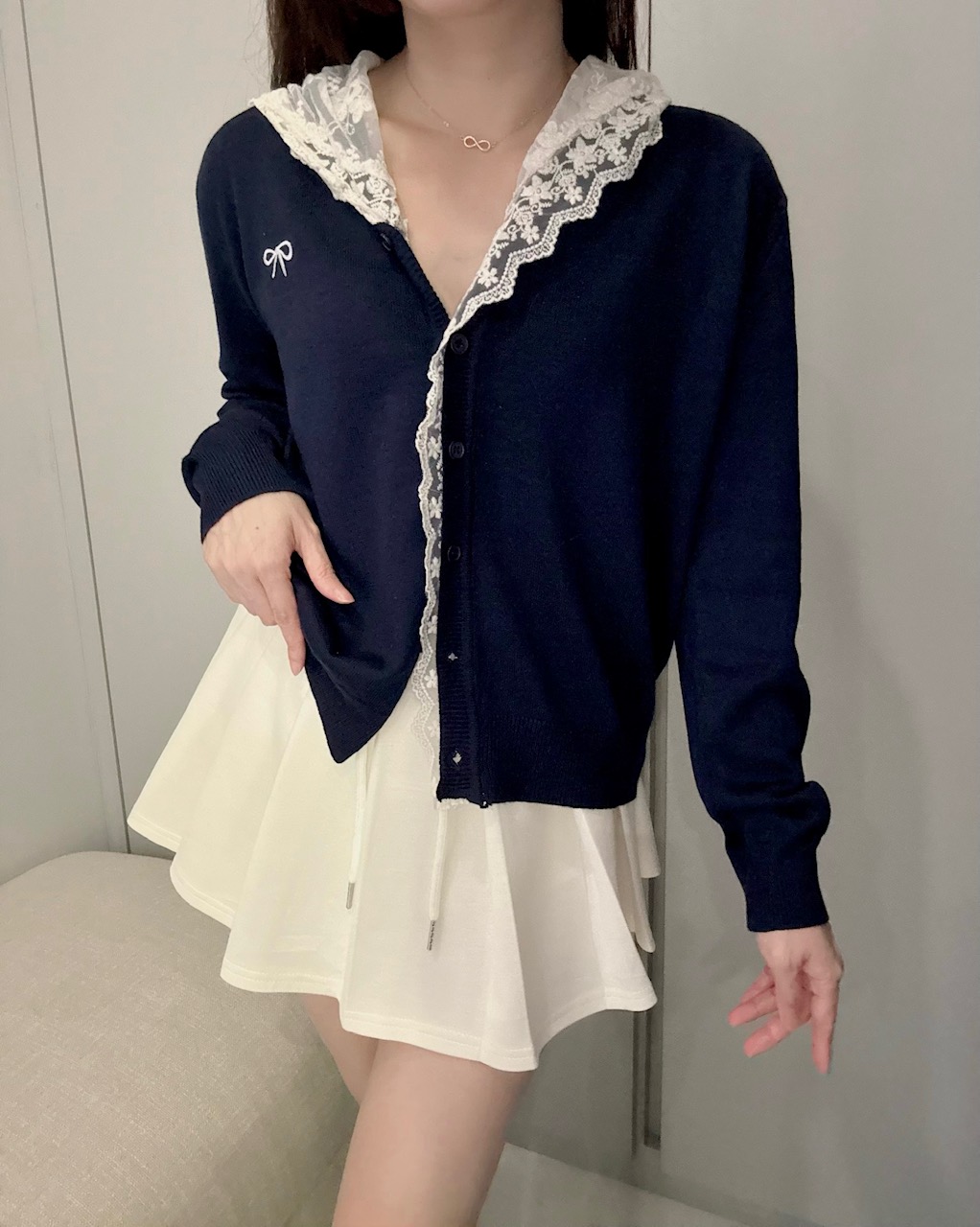 Ndudshop – Hoodie lace cardie (Kode: 5520) - Image 5