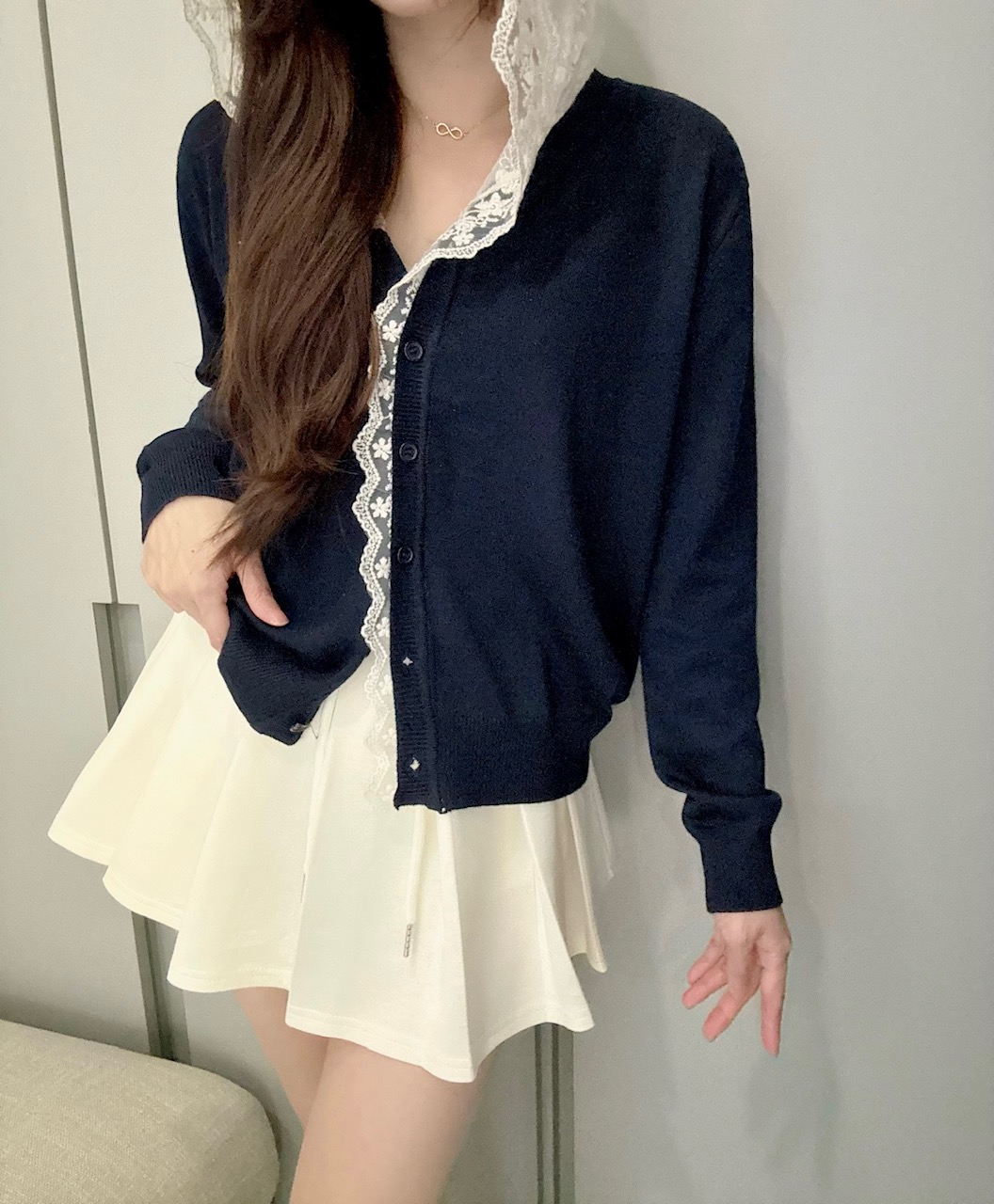 Ndudshop – Hoodie lace cardie (Kode: 5520) - Image 6