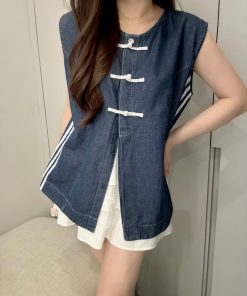 Ndudshop – Denim qipao (Kode: 5583)