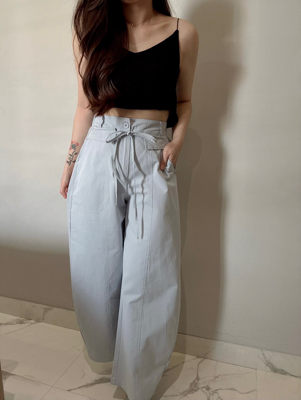 Ndudshop - Barrel pants (Kode: 5585) Putih - Image 2