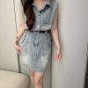 Ndudshop - Denim dress + belt (Kode: 5630)