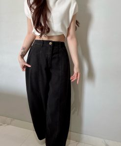 Alternative view of Ndudshop – Barrel pants (Kode: 5587) (Hitam)