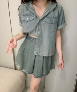 Ndudshop - Denim skort set (Kode: 5672)