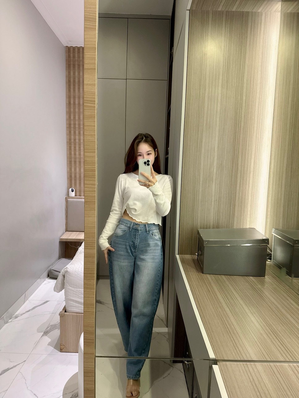 Ndudshop - Denim barrel pants (Kode: 5768)