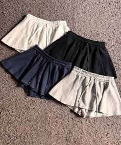 Ndudshop – Flare skort (Kode: 5822) - Hitam