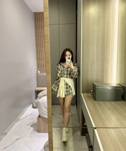 Alternative view of Ndudshop – Oversized Shirt + Detachable Shawl (Kode: 5811)
